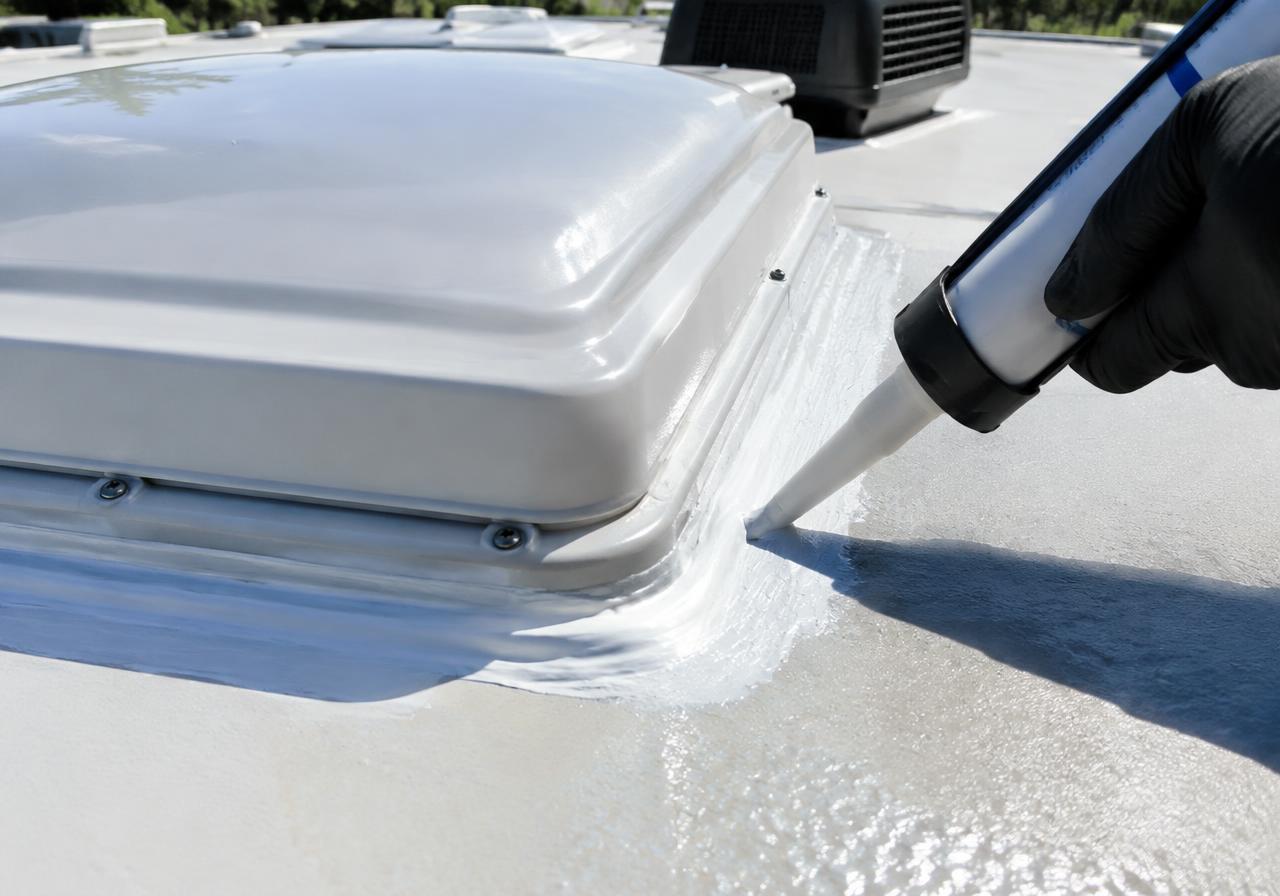 Sealant around an RV roof vent